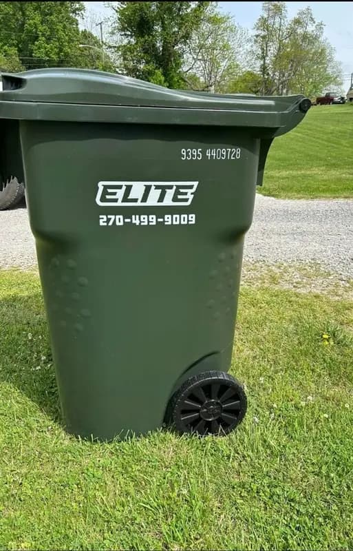 Elite Waste Service residential trash pickup truck